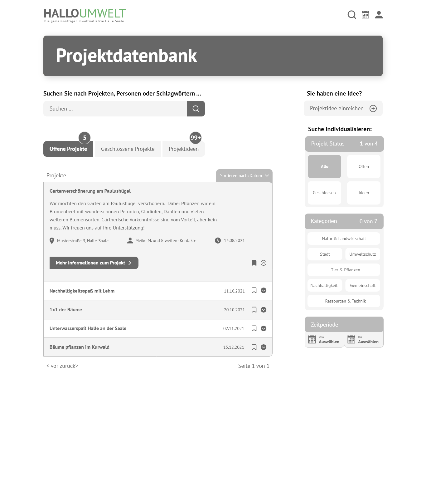 Projektübersicht SMARTilience